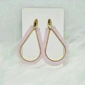 Pink Tear Drop Earrings